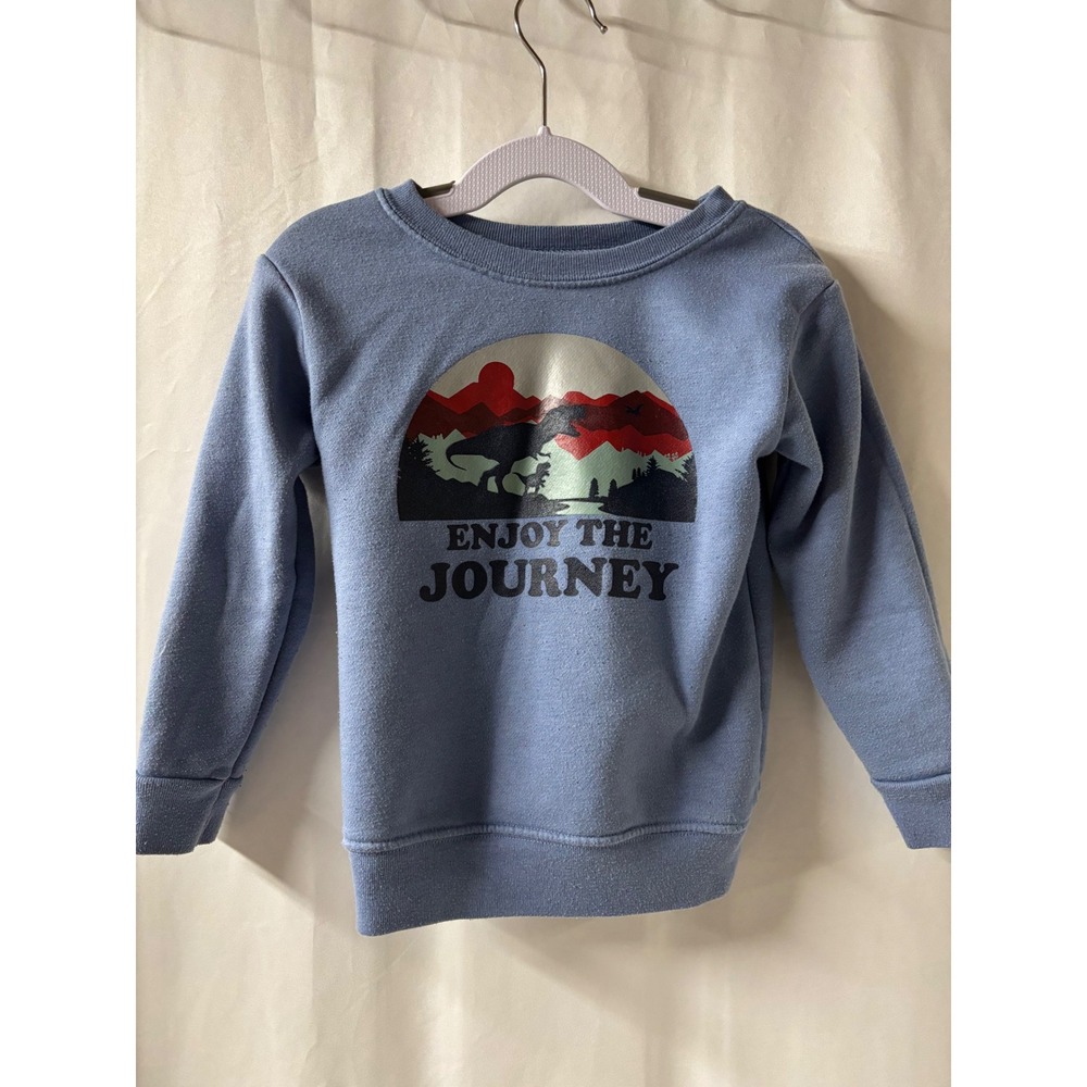 Garanimals Kids‎ Blue Dinosaur Enjoy the Journey Graphic Sweatshirt Size 3T